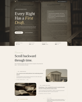 Amend - Authoritative Constitutional Landing Page Template