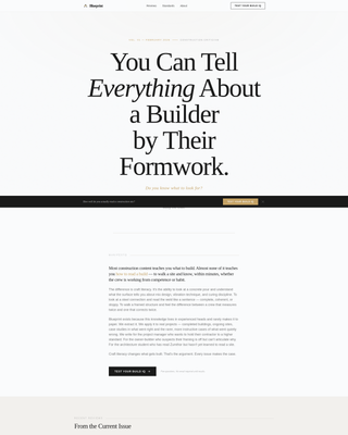 Blueprint - Authoritative Construction Landing Page Template