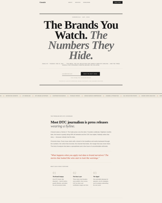 Chronicle - Authoritative D2C Landing Page Template