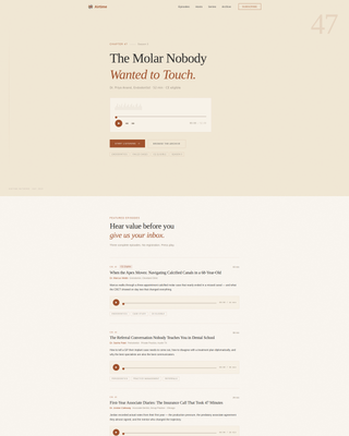 Airtime - Compelling Dentalpodcast Landing Page Template