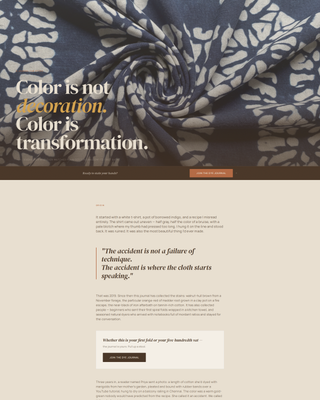 Bleed - Artisan Dyeing Landing Page Template