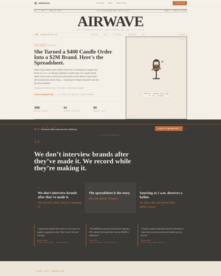 Airwave - Artisan Ecommerce Landing Page Template