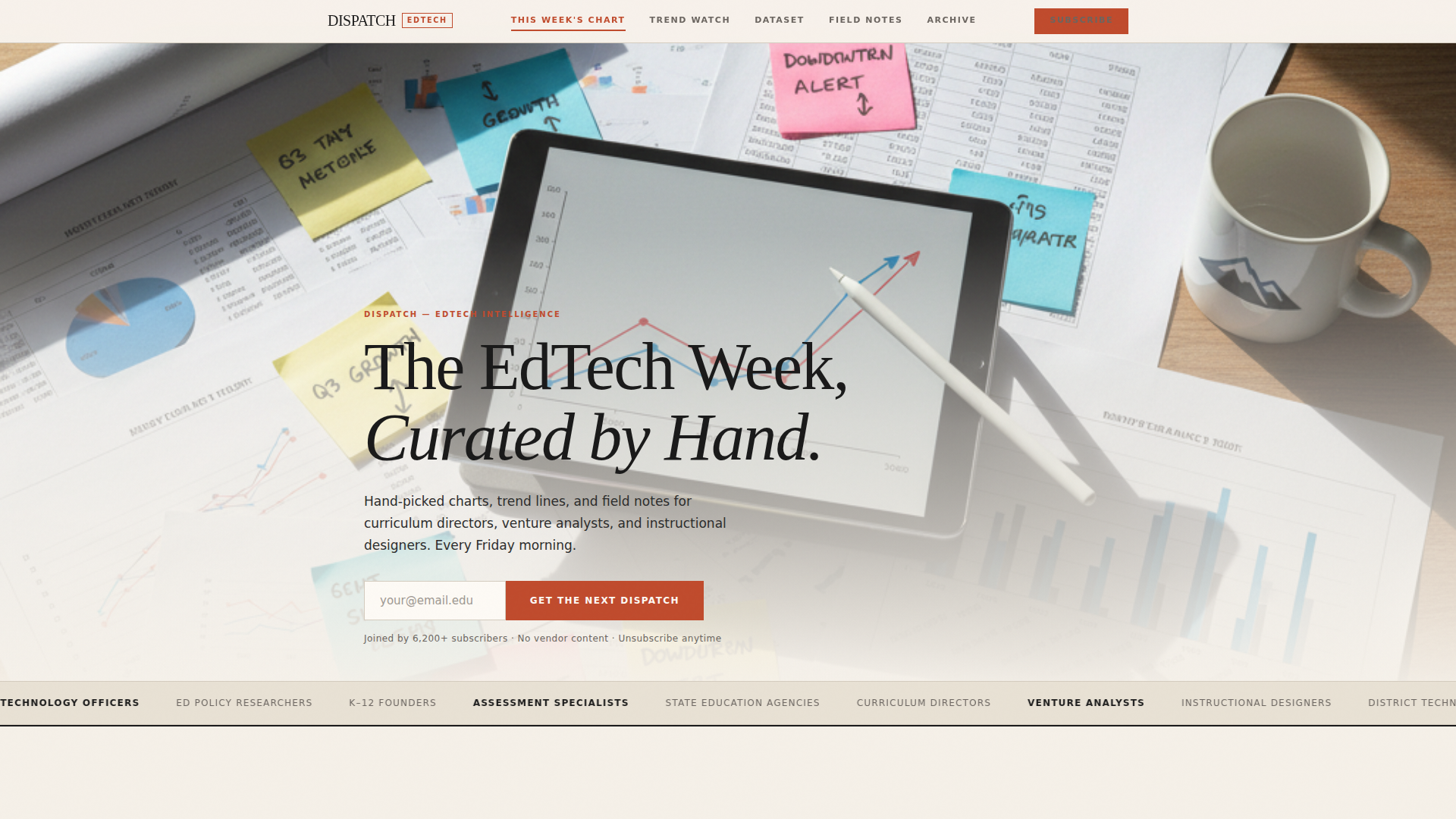 EdTech Newsletter Landing Page Template