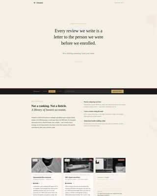 Chronicle - Scholarly Education Landing Page Template