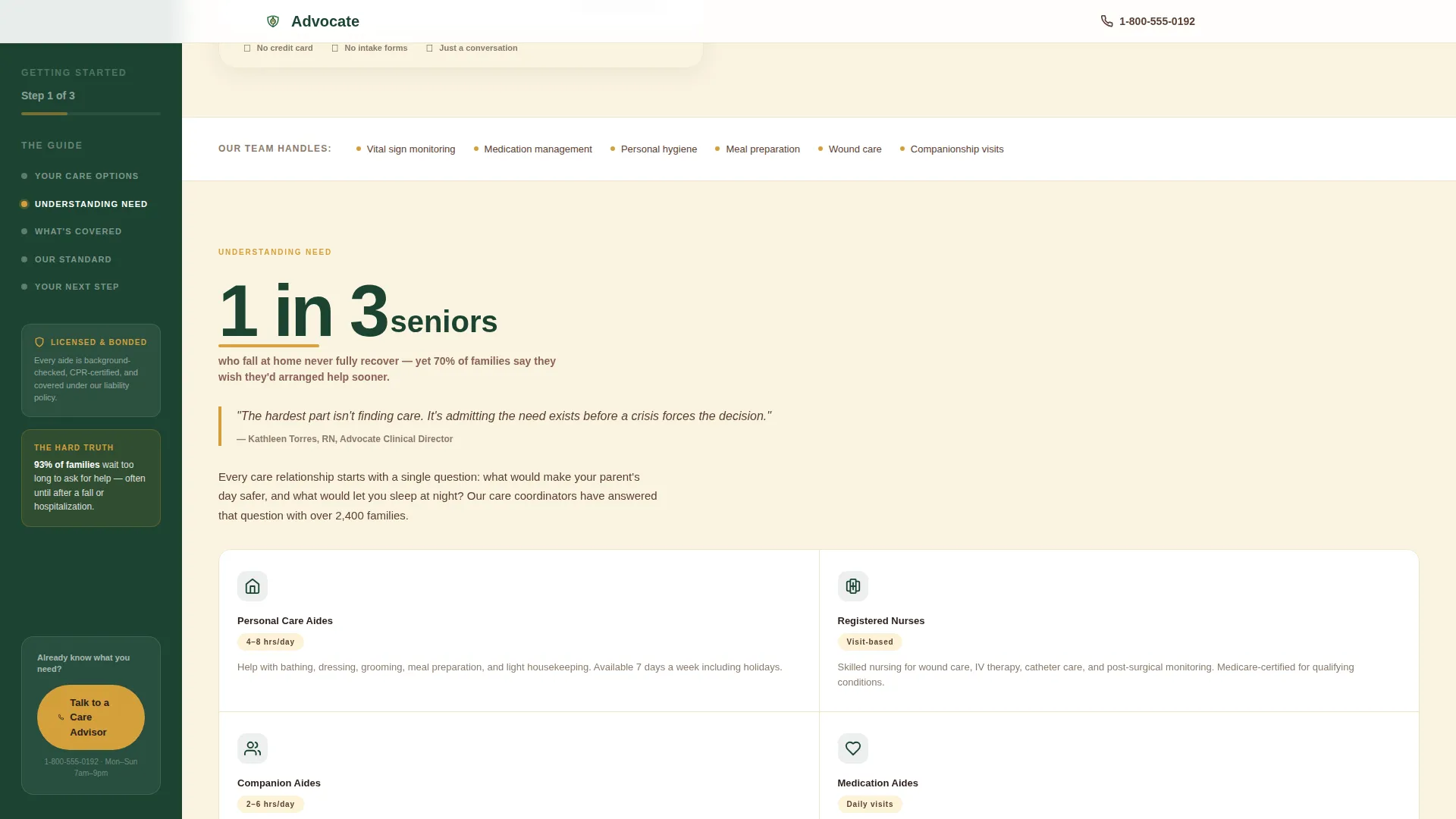 Home Health Care Website Template — In-Home Services
