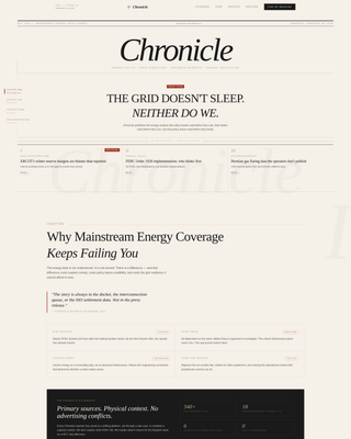 Chronicle - Authoritative Energynews Landing Page Template