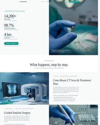 Advanced Implant Dentist Appointment Booking Website Template