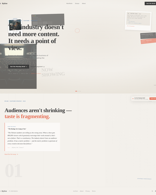 Byline - Bold Entertainment Landing Page Template