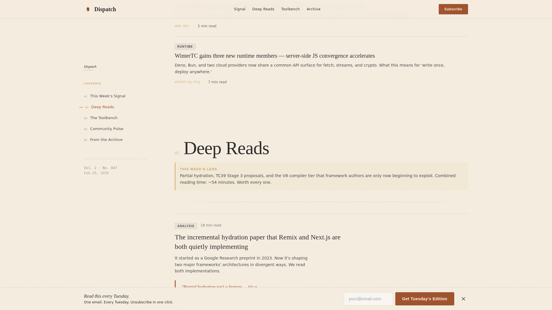 Frontend Newsletter Landing Page Template