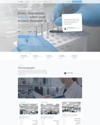 Assay - Lab Equipment Landing page Template