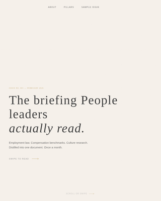 Cadence - Refined HR Newsletter Landing Page Template