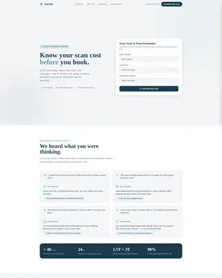 Clarity - Imaging Center Landing Page Template