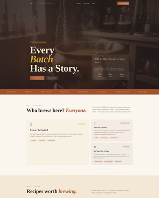 Brew - Handcrafted Homebrewing Landing Page Template