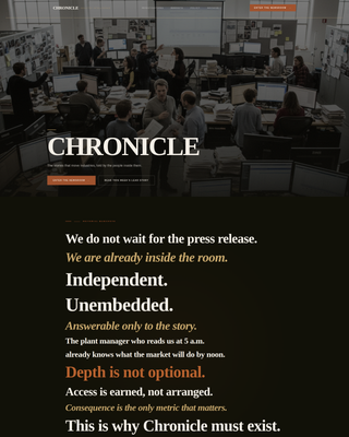 Chronicle - Authoritative Industrynews Landing Page Template