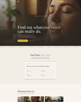 Chorus - Inspiring Singing Landing Page Template
