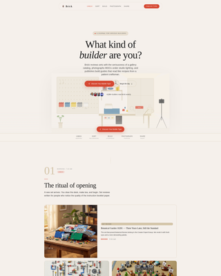 Brick - Curated Builder Landing Page Template