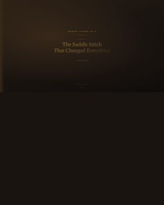 Awl - Cinematic Leatherworking Landing Page Template