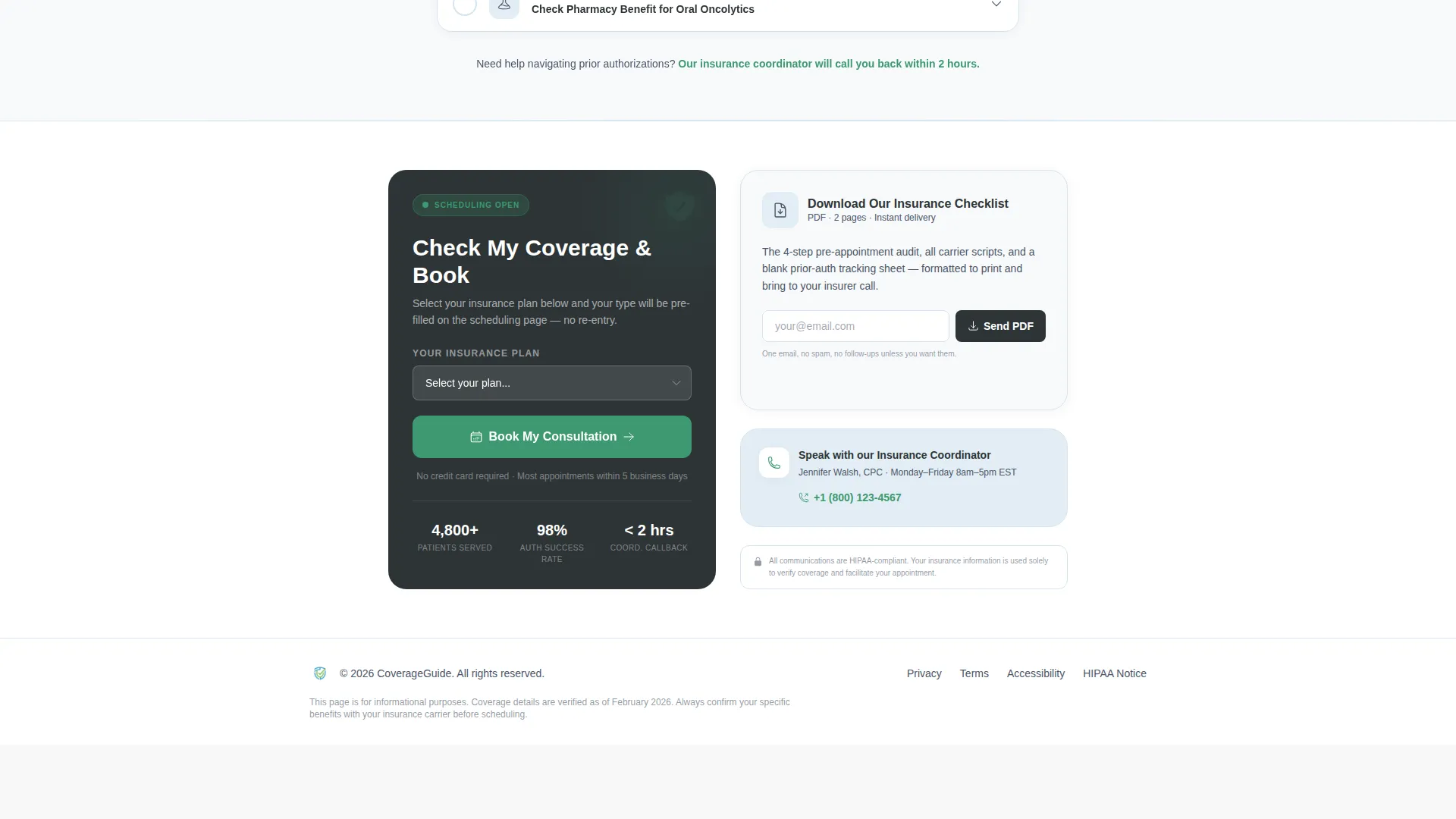 Oncologist Website Template — Cancer Care Services