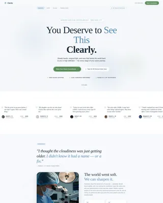 Clarity - Ophthalmology Services Landing page Template