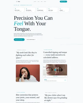 Align - Precision Orthodontist Landing Page Template