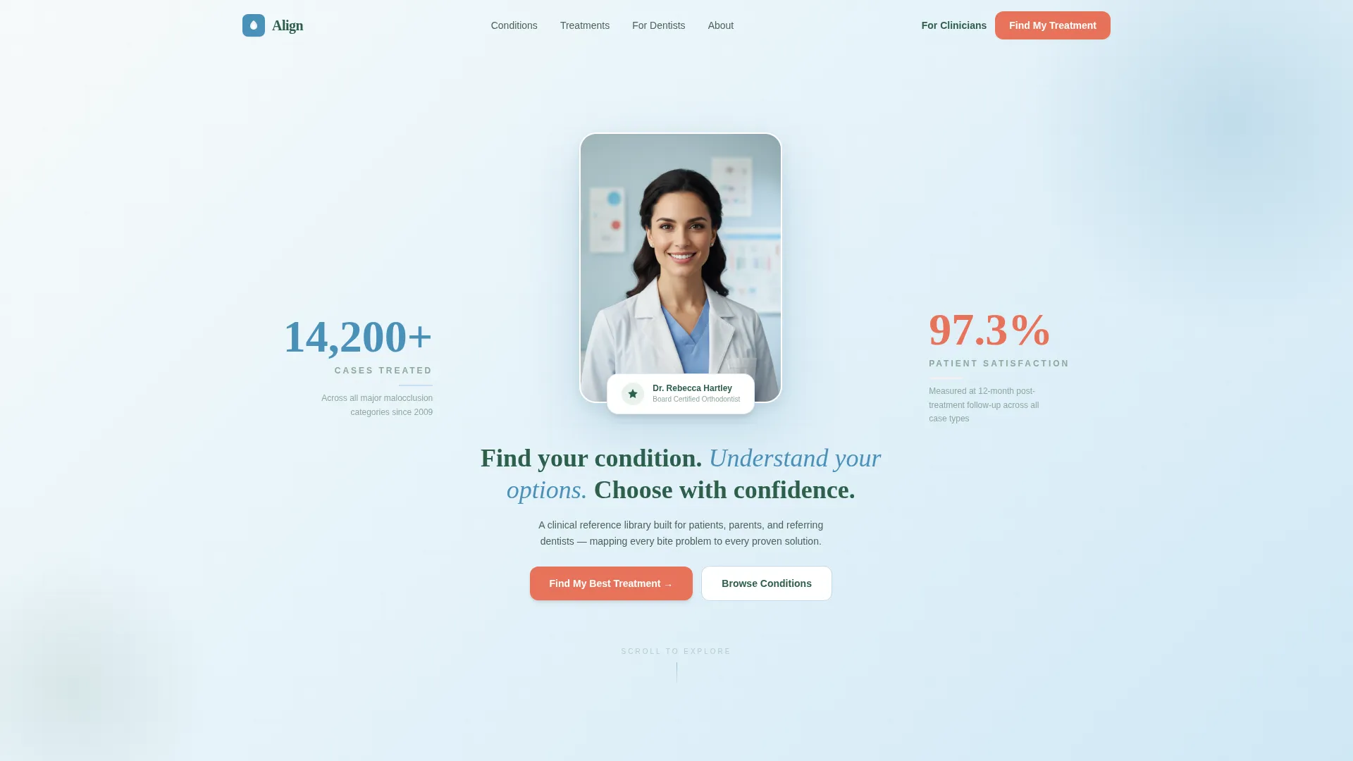 Orthodontic Treatment Guide & Bite Condition Website Template