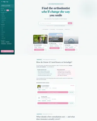 Align - Seamless Orthodontist Landing Page Template