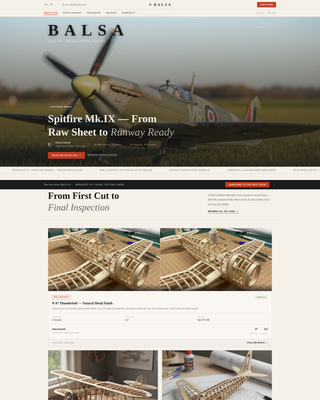 Balsa - Authoritative Hobbyist Landing Page Template