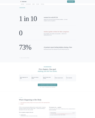Advocate - Empowering Caregiver Landing Page Template
