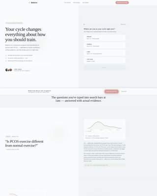 Balance - Empowering PCOS Landing Page Template