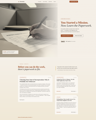 Chronicle - Trusted Nonprofit Landing Page Template