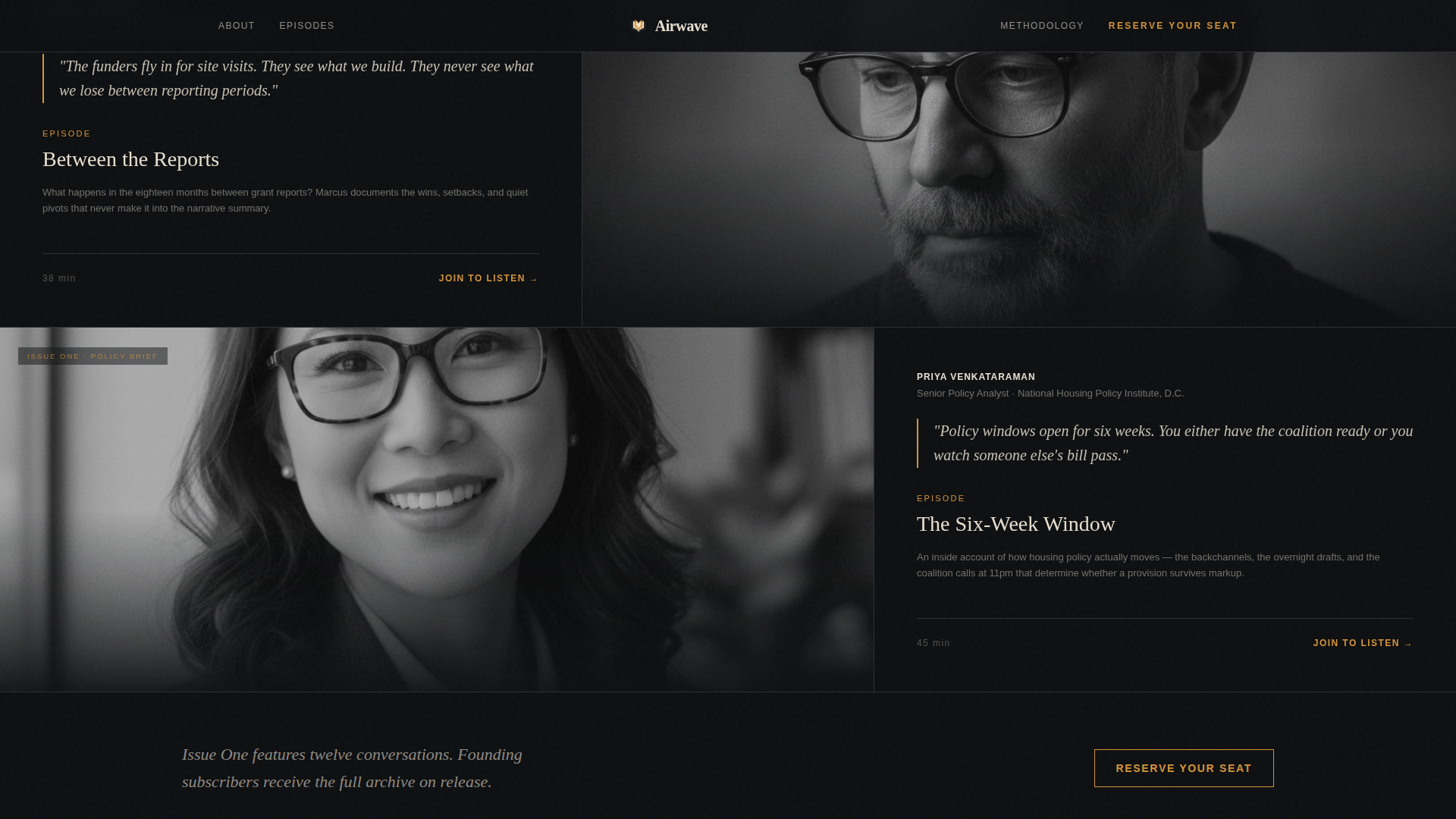 Airwave - Editorial Nonprofit Landing Page Template