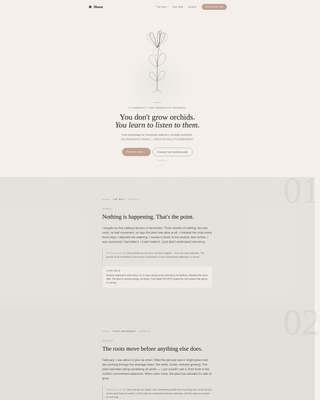 Bloom - Serene Orchidgrowing Landing Page Template