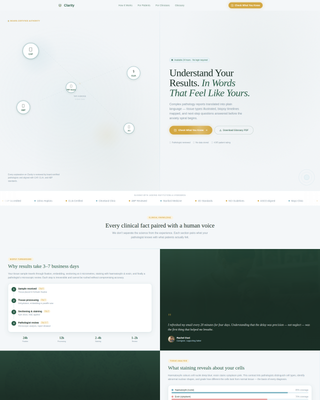 Clarity - Trusted Pathologist Landing Page Template