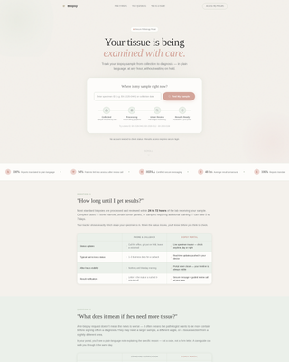 Biopsy - Reassuring Pathologist Landing Page Template