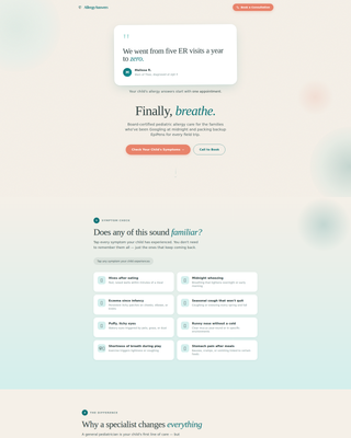Breathe - Trusted Pediatricallergist Landing Page Template