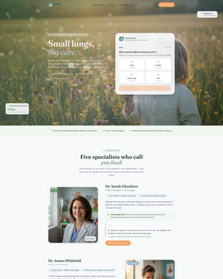 Breathe - Trusted Pediatricallergy Landing Page Template
