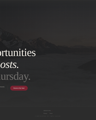 Briefing - Exclusive Privateequity Landing Page Template