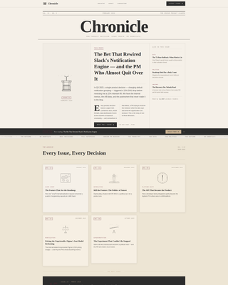 Chronicle - Authoritative Productmanagement Landing Page Template