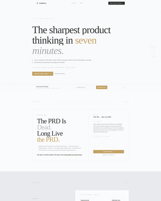 Cadence - Sharp Productmanagement Landing Page Template