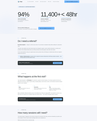 Align - Precision Therapy Landing Page Template
