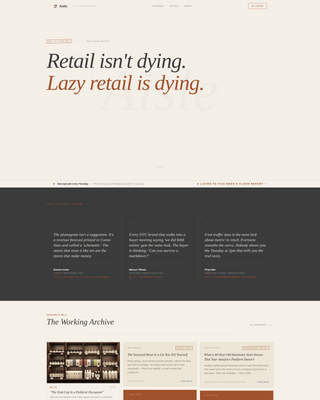 Aisle - Bold Retail Landing Page Template