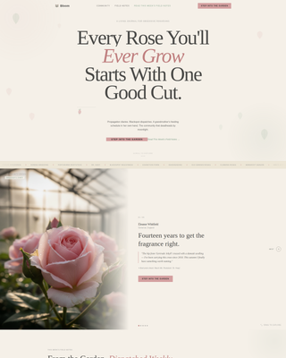 Bloom - Elegant Rosarian Landing Page Template