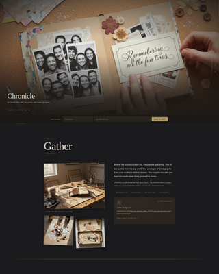 Chronicle - Timeless Scrapbooking Landing Page Template