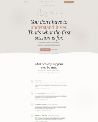 Clarity - Calming Psychiatrist Landing Page Template