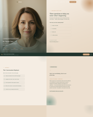 Attune - Calming Psychologist Landing Page Template