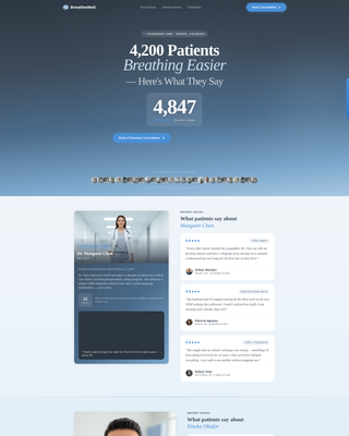 Breathe — Comprehensive Asthma Care Landing Page Template