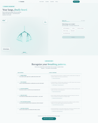 Breathe — Certified Lung Disease Landing Page Template