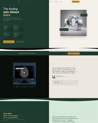 Clarity - Precision Radiology Landing Page Template