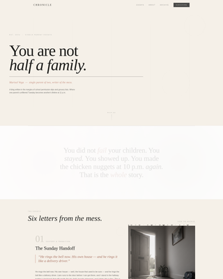 Chronicle - Heartfelt Parenting Landing Page Template
