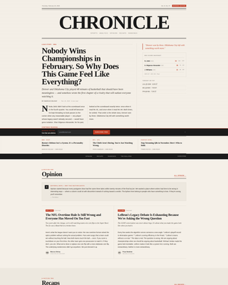 Chronicle - Bold Sportsreview Landing Page Template